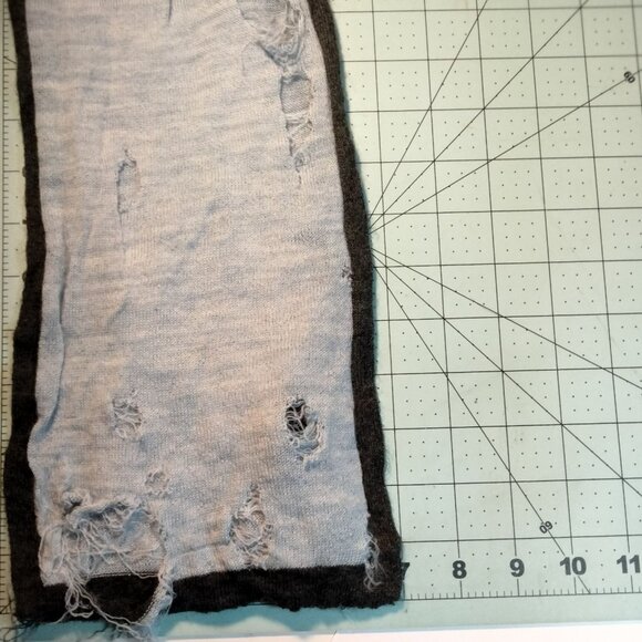 Long Smartwool Knit Scarf Distressed Shabby Frayed Grunge Shredder Boarder - Picture 5 of 9